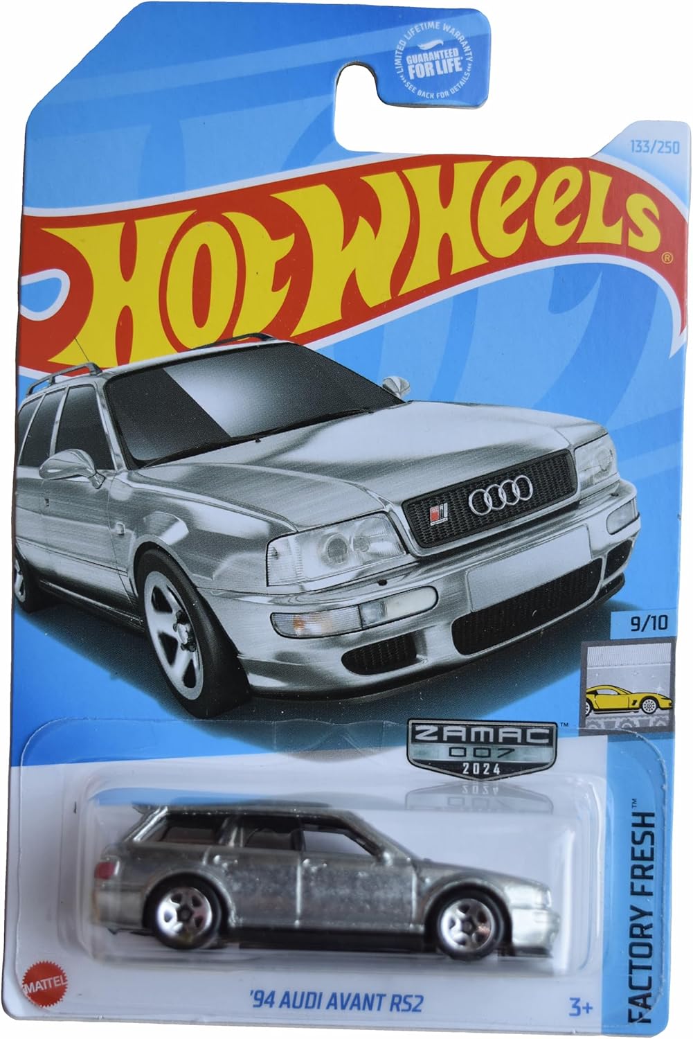 Hot Wheels Zamac '94 Audi Avant RS2, Factory Fresh 9/10 [Silver] 133/250