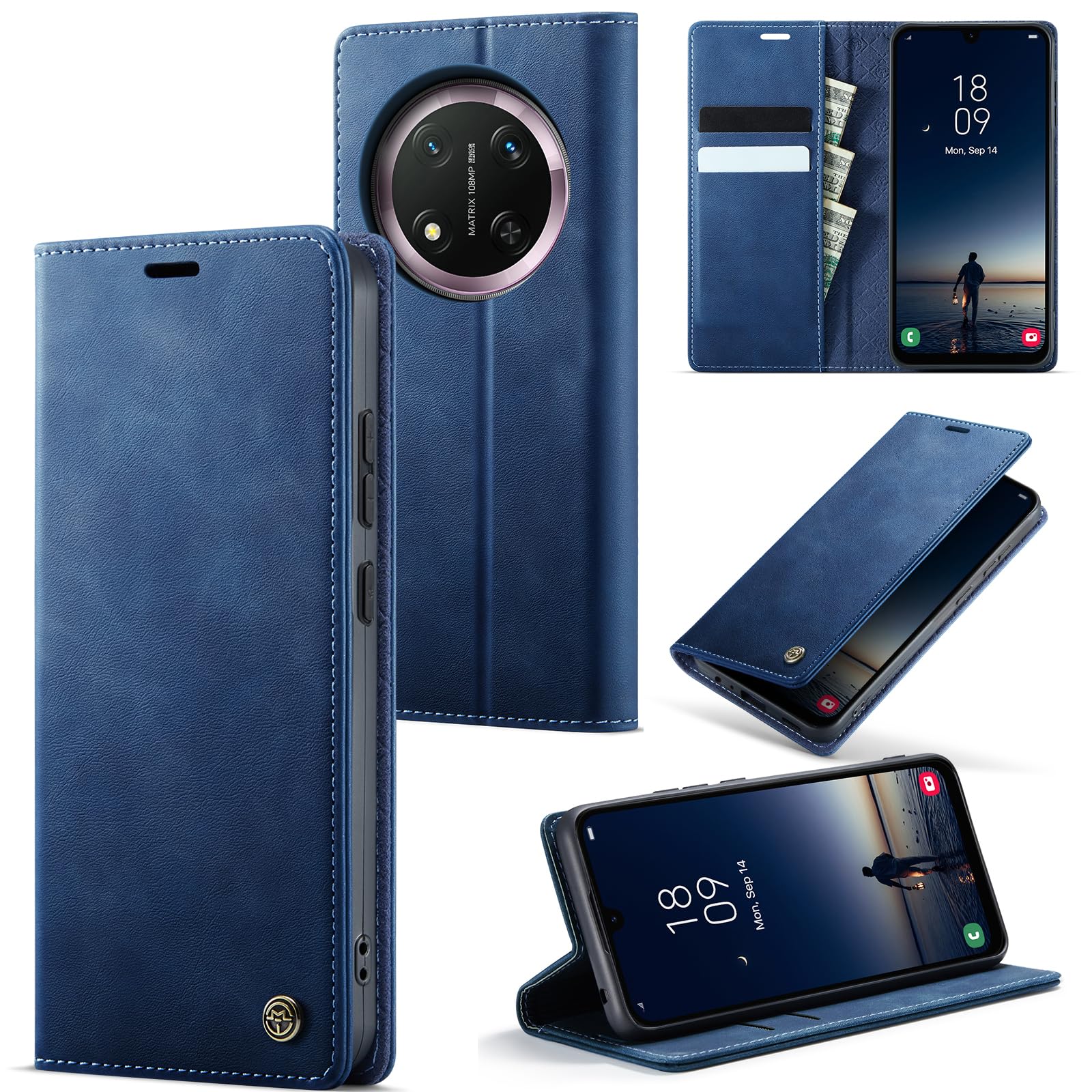 owlhold Handyhülle für iPhone klapphülle Premium hülle Weiches Vintage-Nubukleder Lederhülle