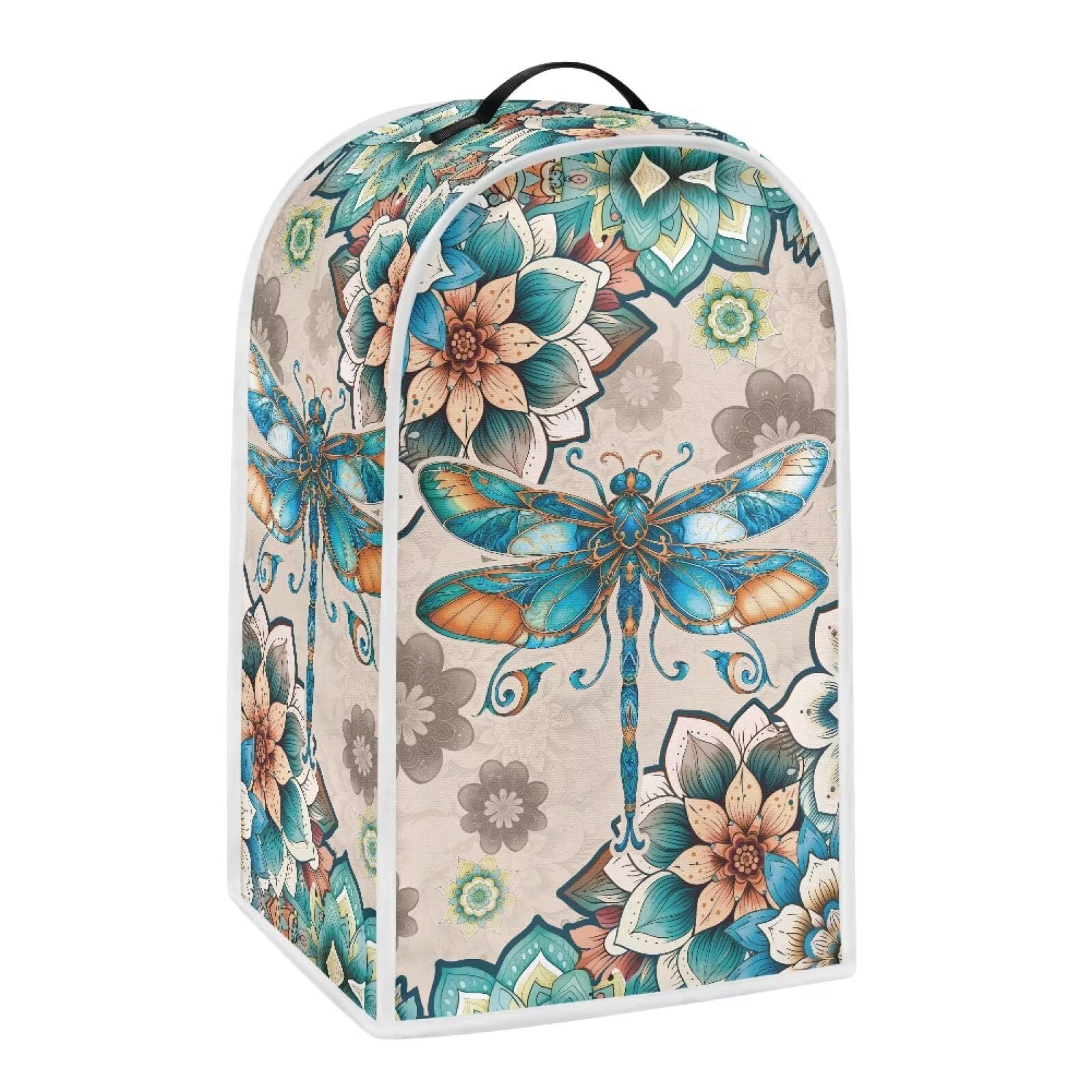 Boho Dragonfly Blender Dust Cover Appliance Covers for kitchen Stand Mixer or Coffee Maker Cover Polyester Dust Proof Blender Cover with Top Handle