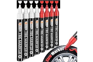 Tire and Lettering Paint Markers with Premium Oil-Based Ink (8-Pack) - Professional...