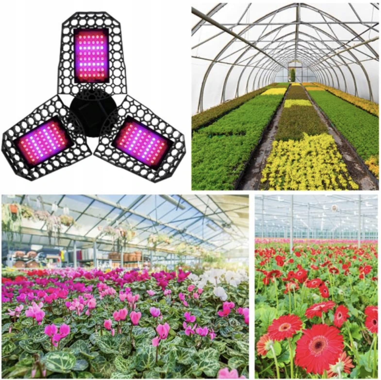 ORIGINAL Heckermann LED-Pflanzenlampe – 27W, 60 LEDs, 3 Flexible Arme, Timer & Dimmer, Für Alle Pflanzen