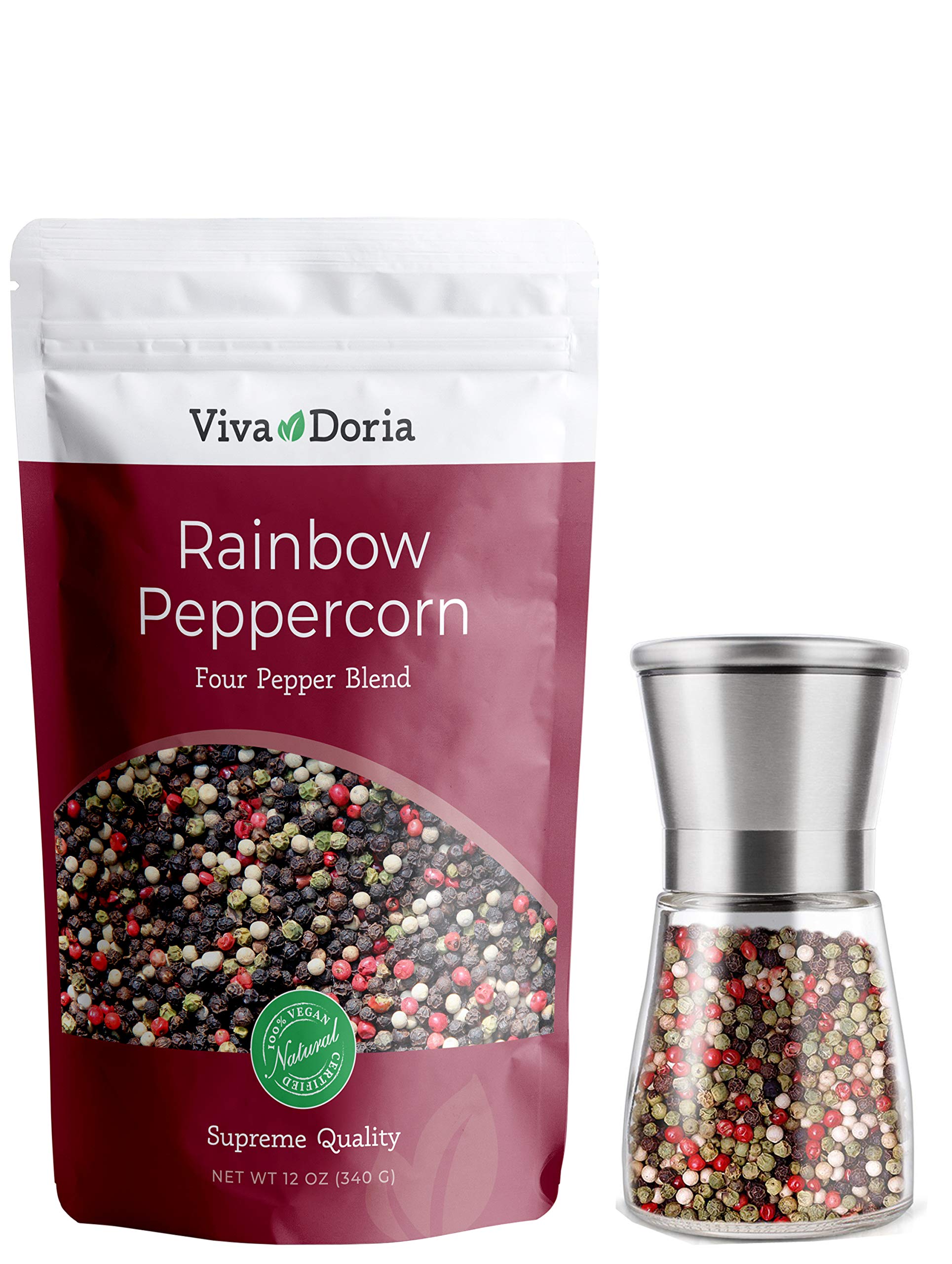 Cerez Pazari Rainbow Peppercorn Blend 11 Oz - Whole Black, Pink, Green, White Color Pepper For Grinders Refills | Buy Now With Express International Delivery - View #14