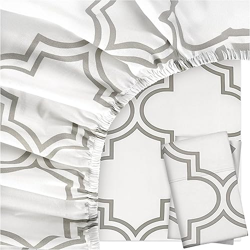 Juego de 2 piezas con sábana bajera 100% algodón orgánico en tamaño individual XL y 1 funda de almohada, con tejido de percal de algodón ultrasuave,