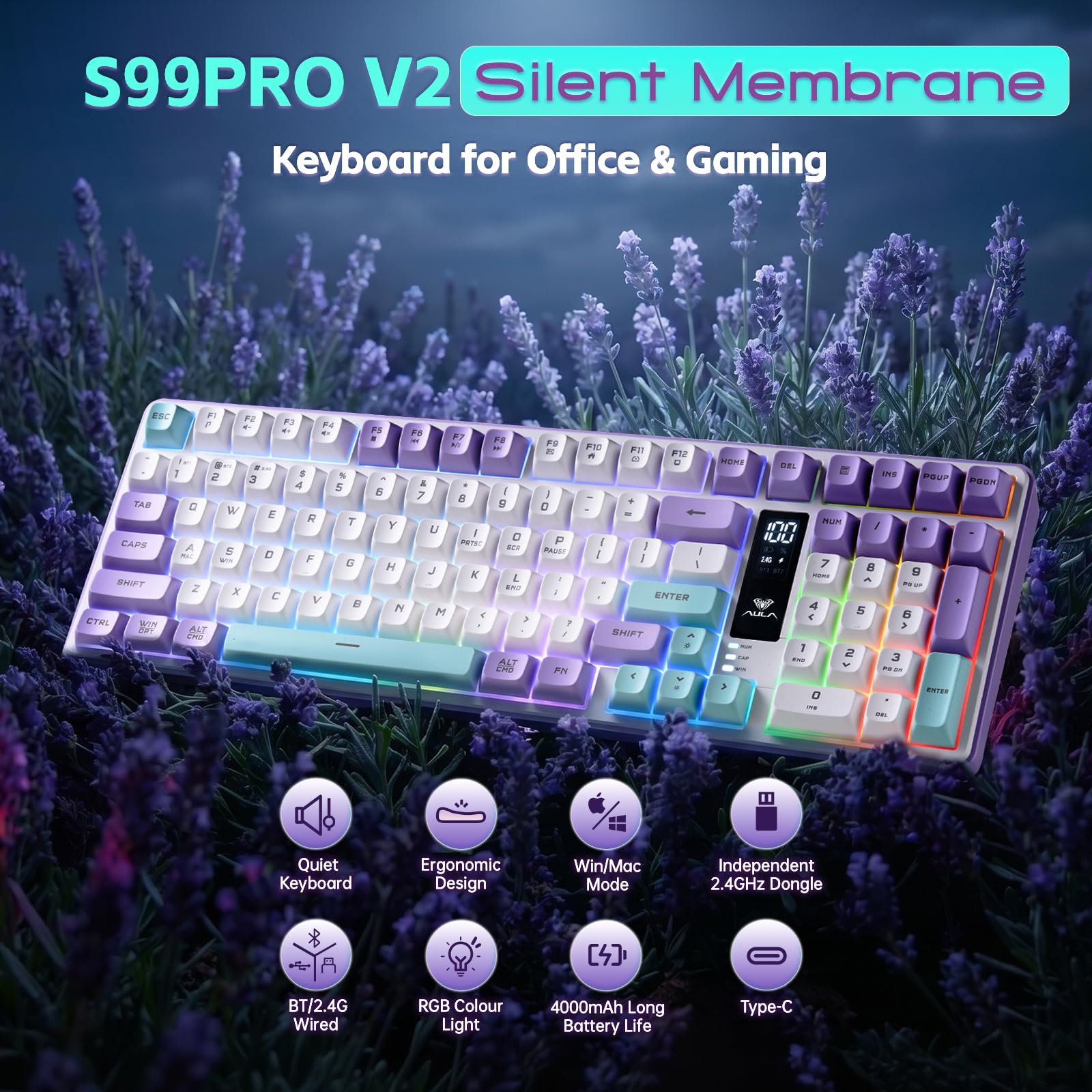 Aula S99pro V2 Wireless Gaming Keyboard Gallery Image