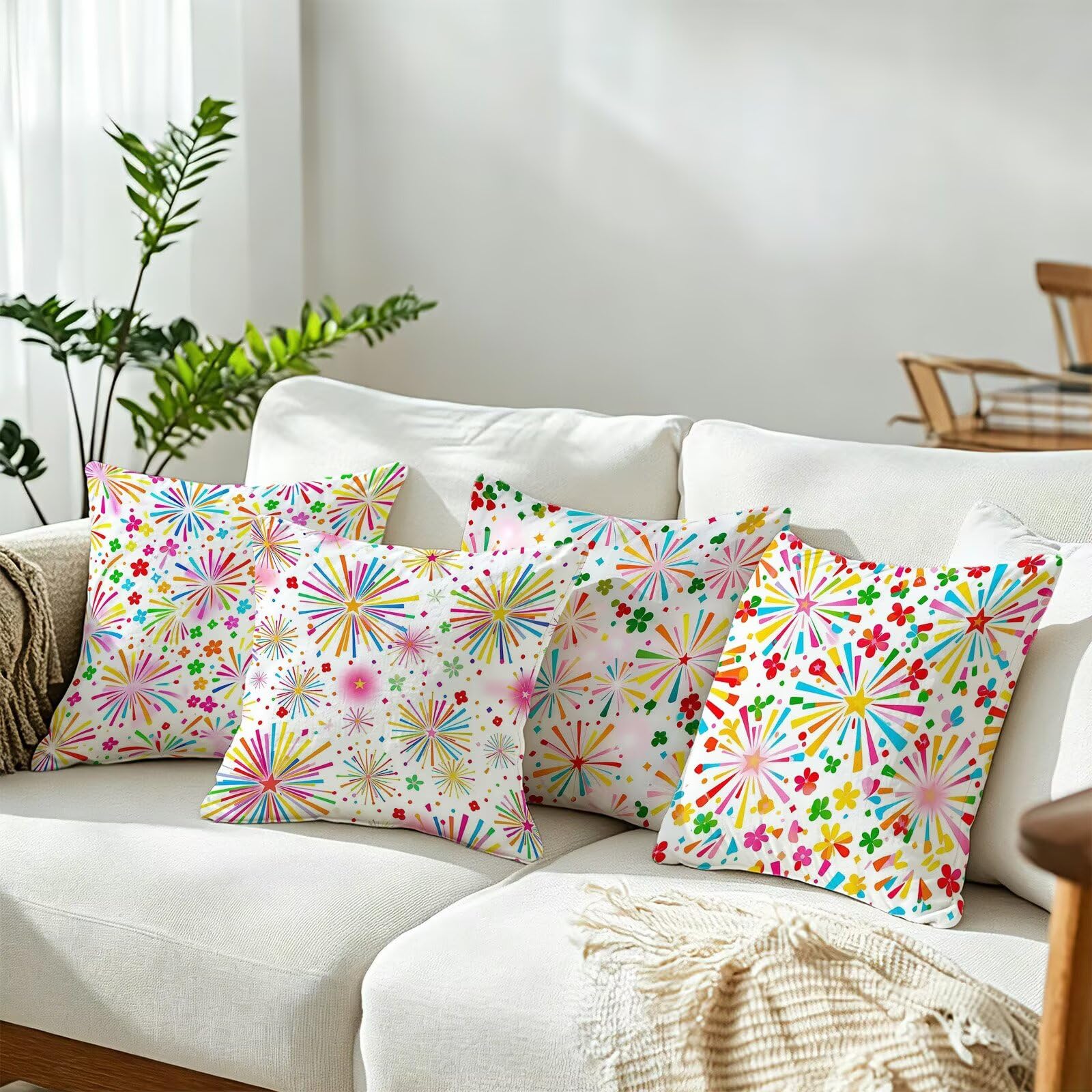 Coussin Exterieur Impermeable Coloré, Taie Oreiller 45x45, Cod-421