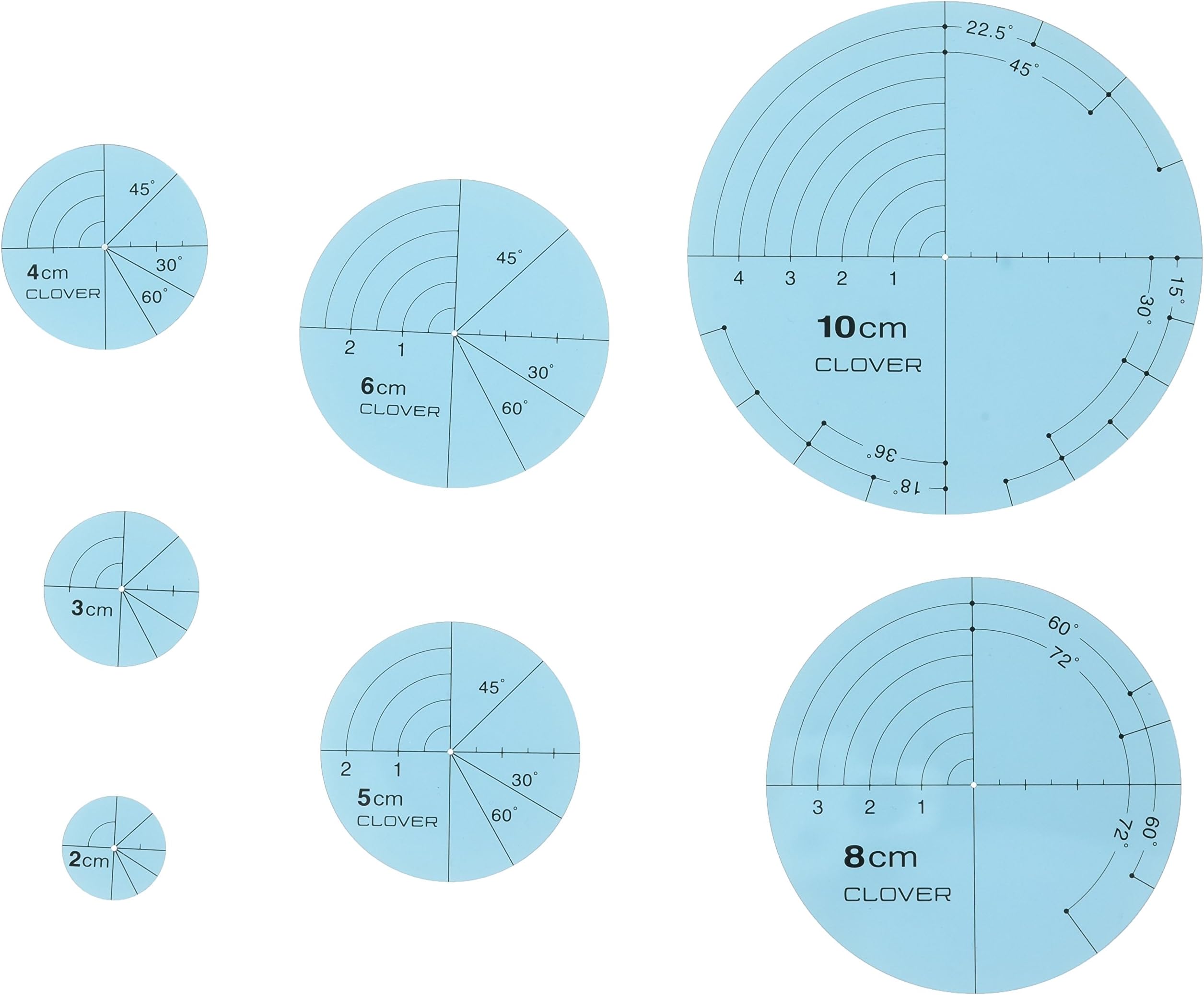 CloverCircular Templates for Drawing Quilting Lines