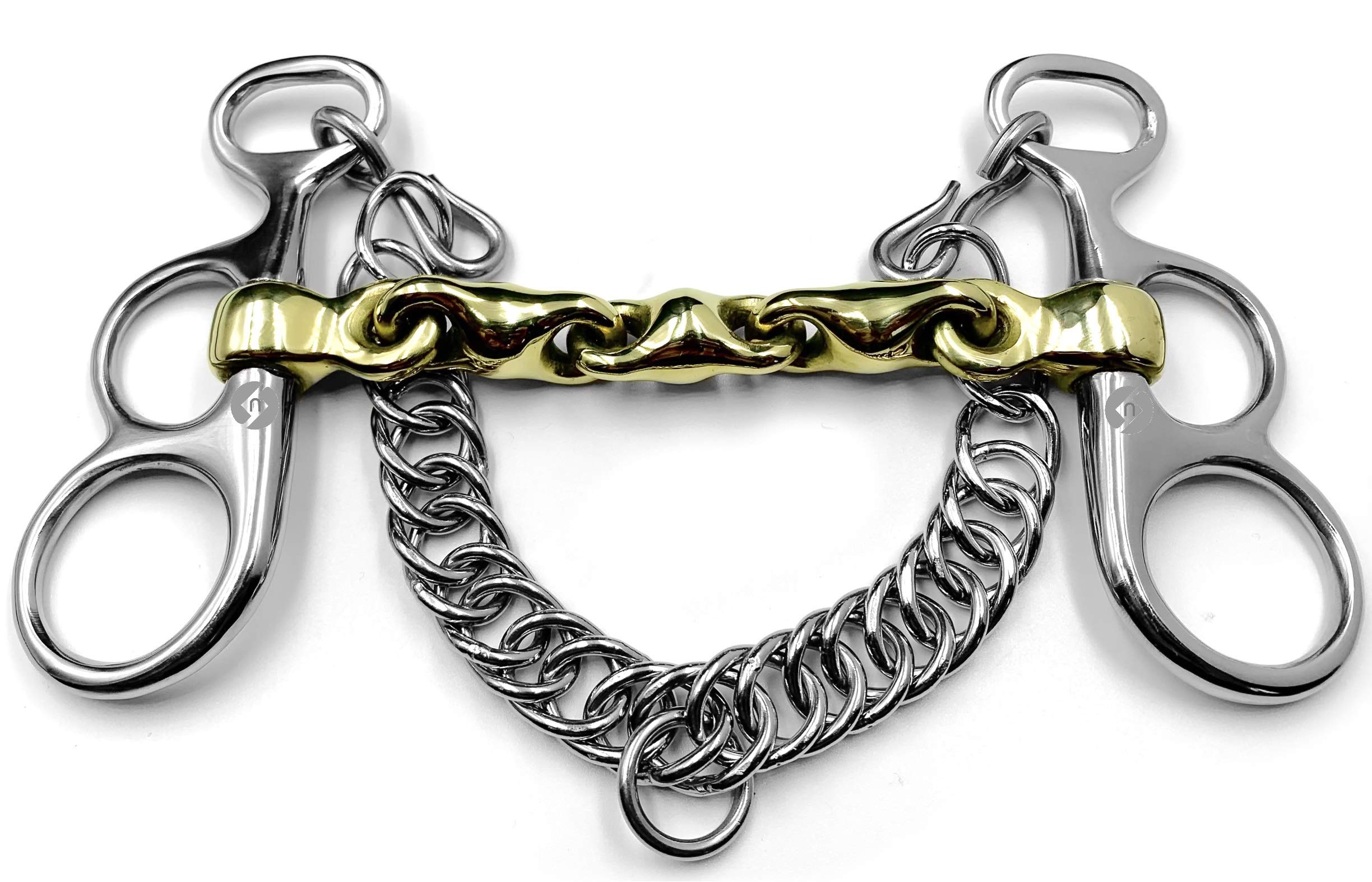 OTTE Butterfly Pelham with Waterford Mouthpiece German Silver Horse Bit (5.25")