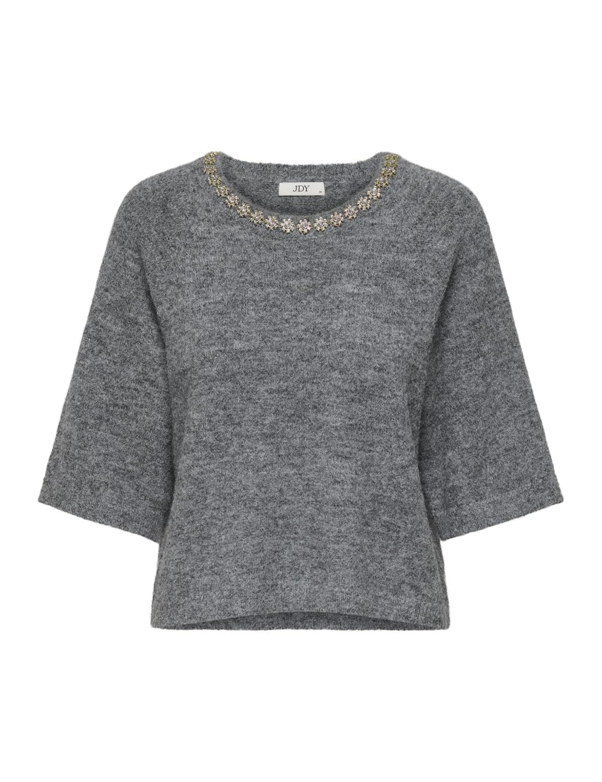 JDY Damen Jdyalva Life 3/4 Embellish Pull KNT Noos