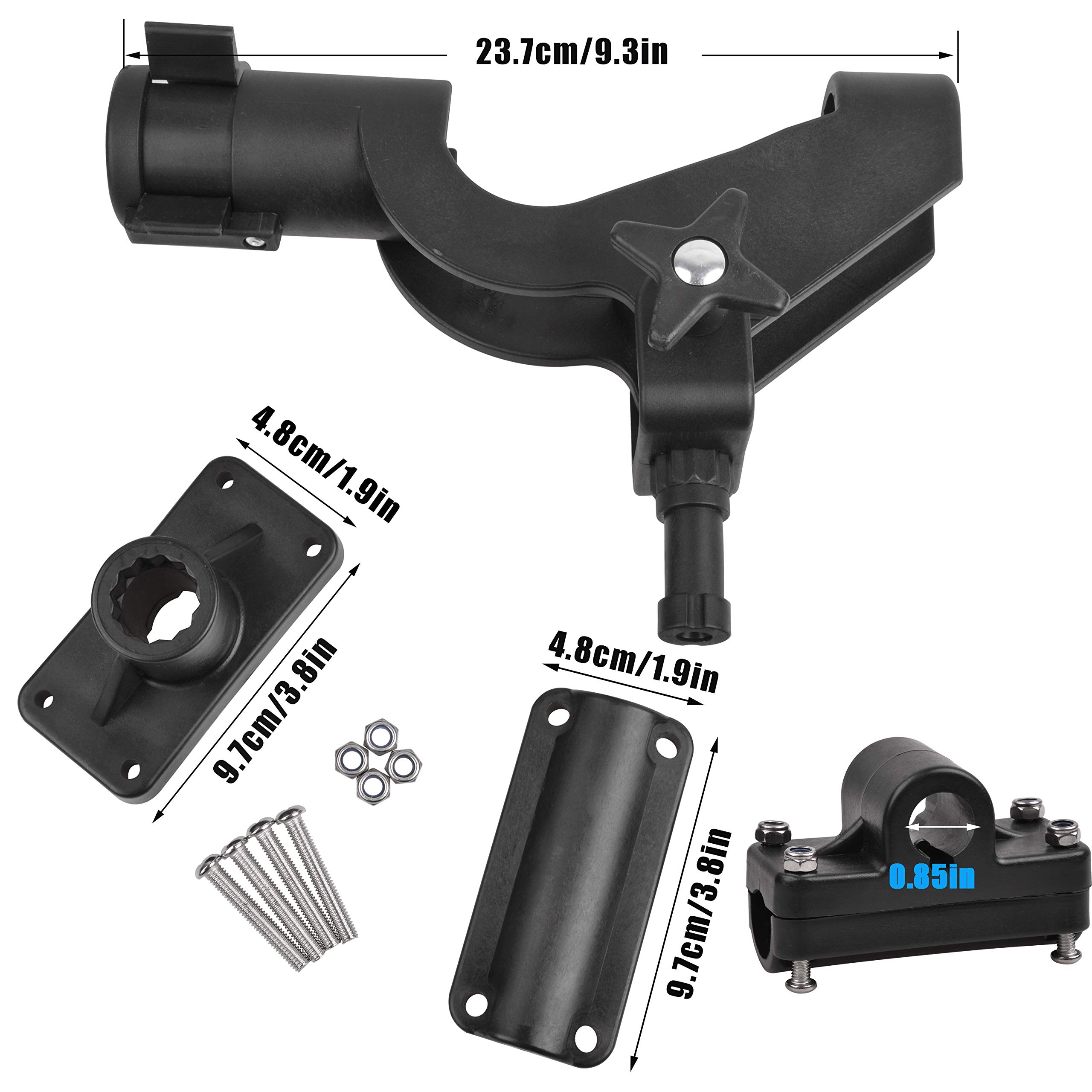 Fishing Rod Holders for Boat Adjustable Fishing Pole Holder with Large Clamp Folding Rod Racks Holder