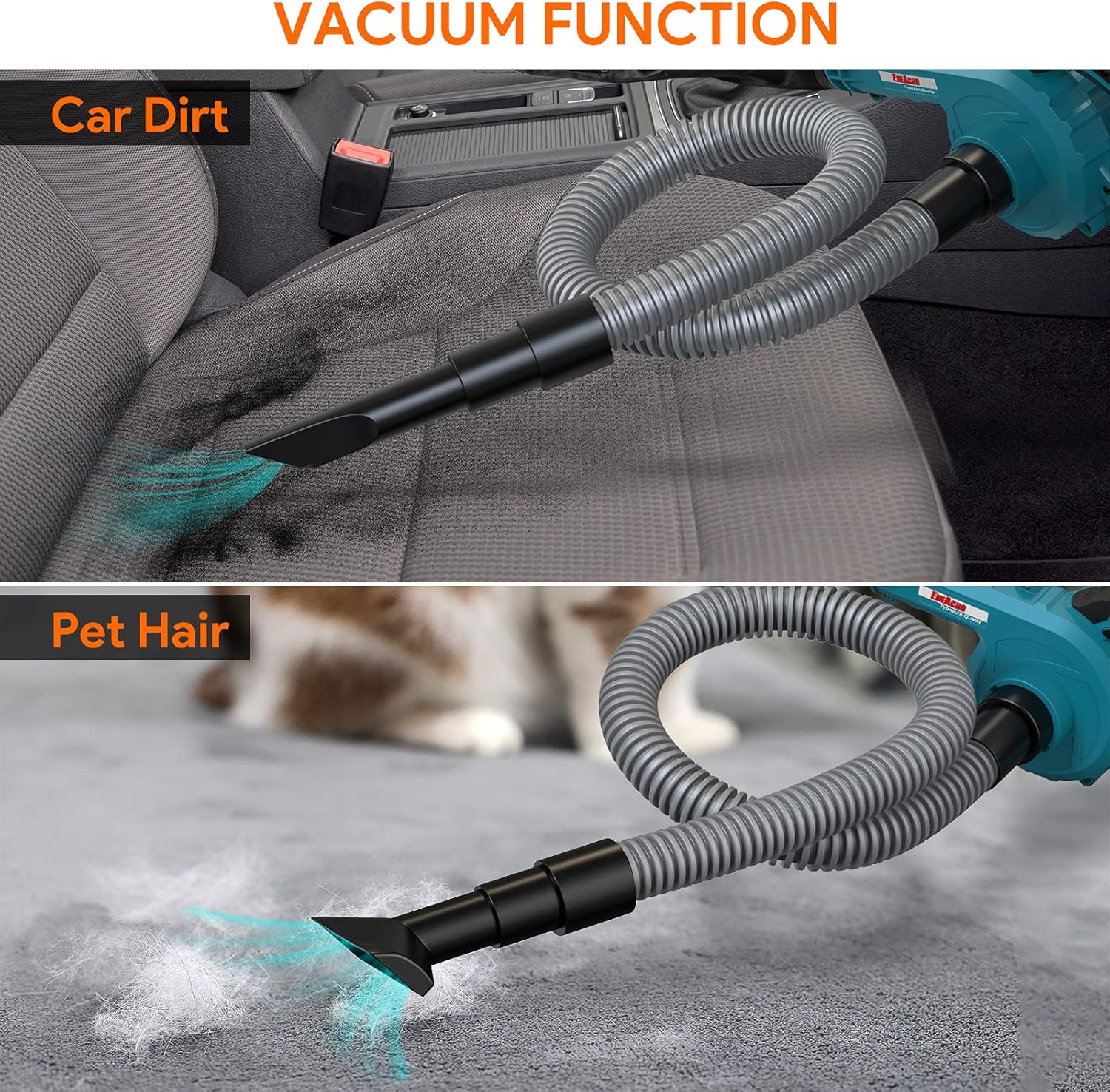 Cordless Leaf Blower, ENEACRO 20V 2AH 30000RPM Lithium Battery-Powered 2 in 1 for Sweeper & Vacuum Leaf/Dust, 5 Variable Speed Lightweight with Battery, Fast Charger & Carry Case : Patio, Lawn & Garden