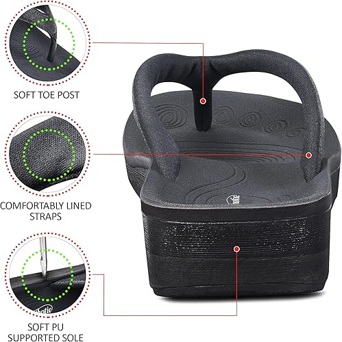 Miniatura 5 de AEROTHOTIC Women's Comfortable Arch Support Summer Orthotic Flip Flops Sandals