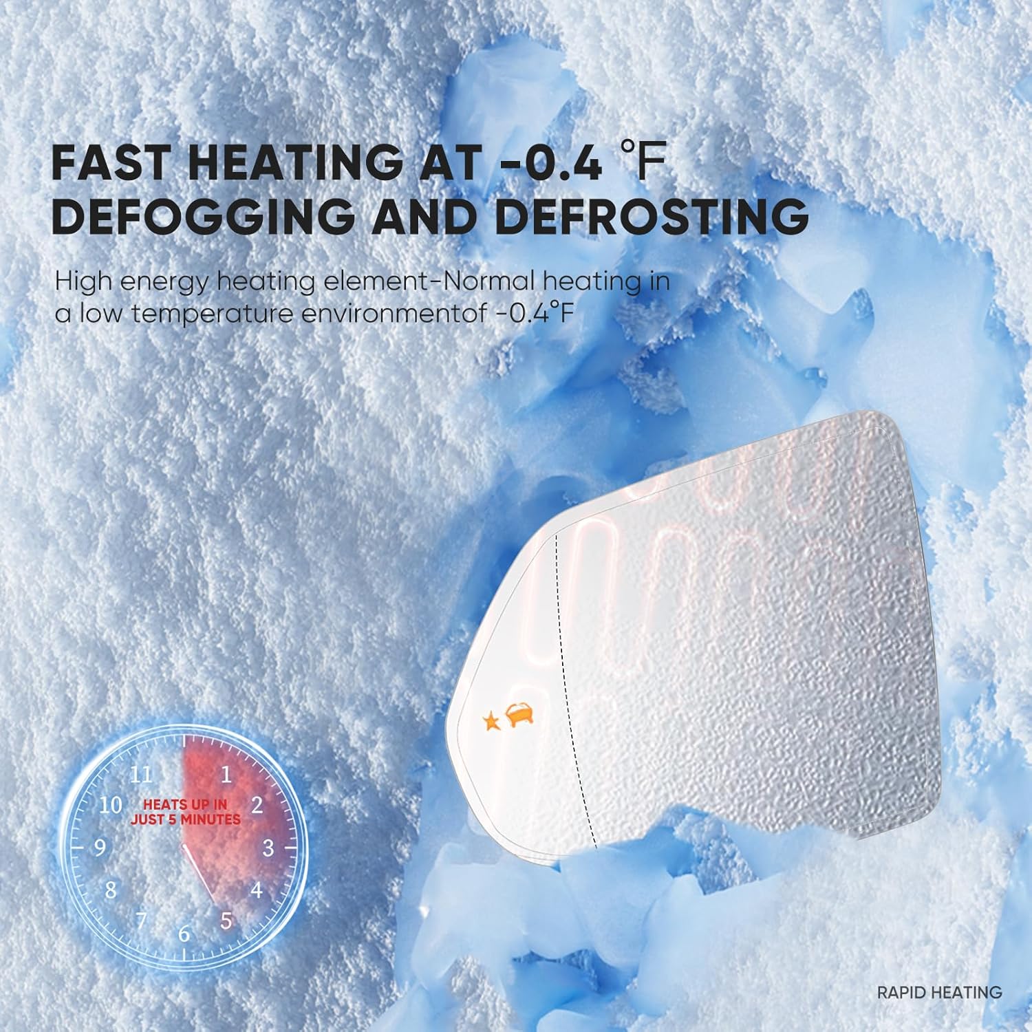 Blind Spot Driver Side Mirror Compatible with 2019 2020 2021 2022 2023 2024 2025 Chevy Blazer, Left Side Replacement Mirror Glass for Chevrolet Blazer