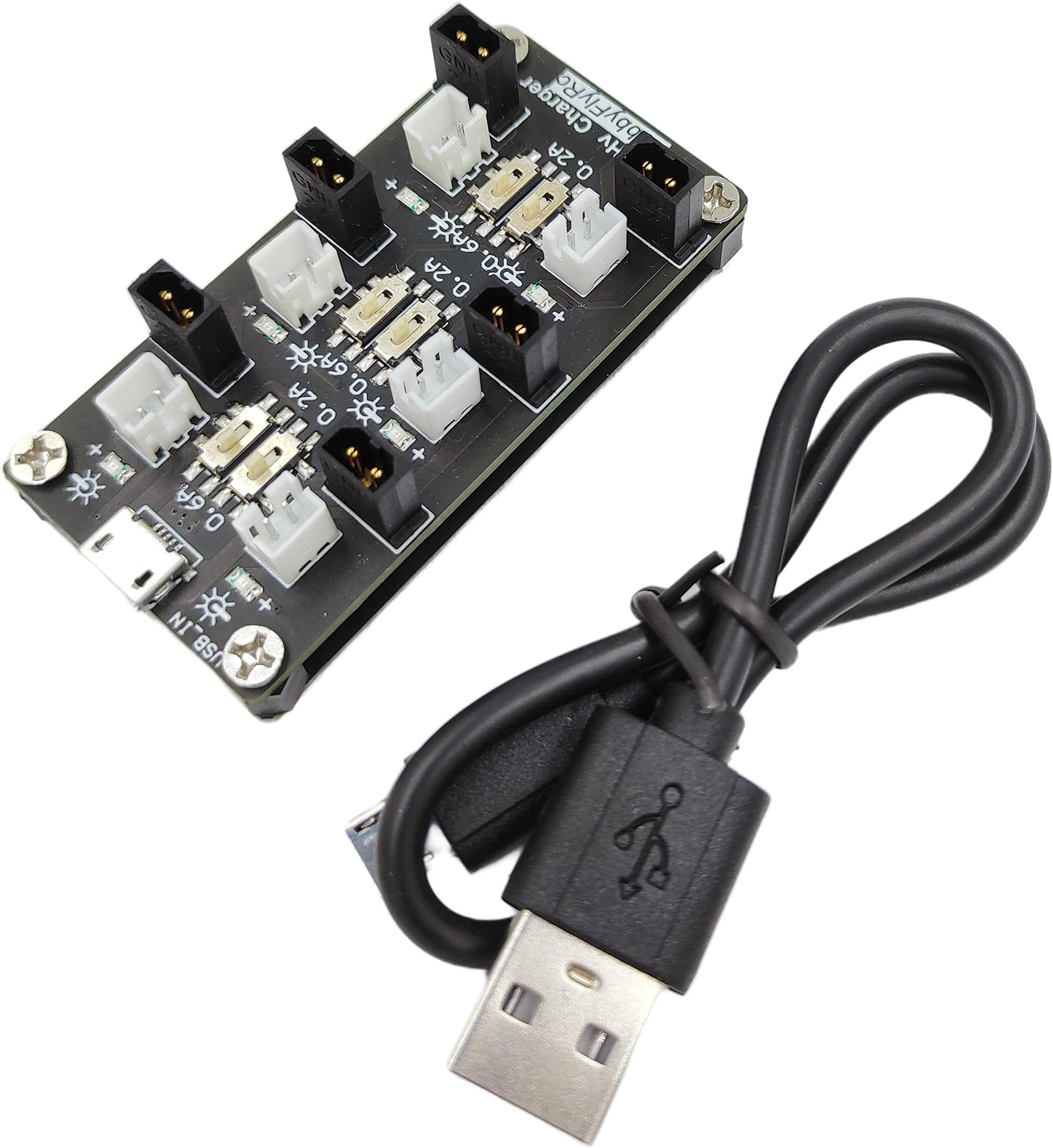 GNB27 1S LiPo Battery USB 3.8V/4.35V Charger 6 Channels 1S LiHV Charger for EMAX Tinyhawk Blade Inductrix Tiny Whoop Inductrix FPV GNB27 Connector Battery JST-PH 2.0 mCX mCPX Connector