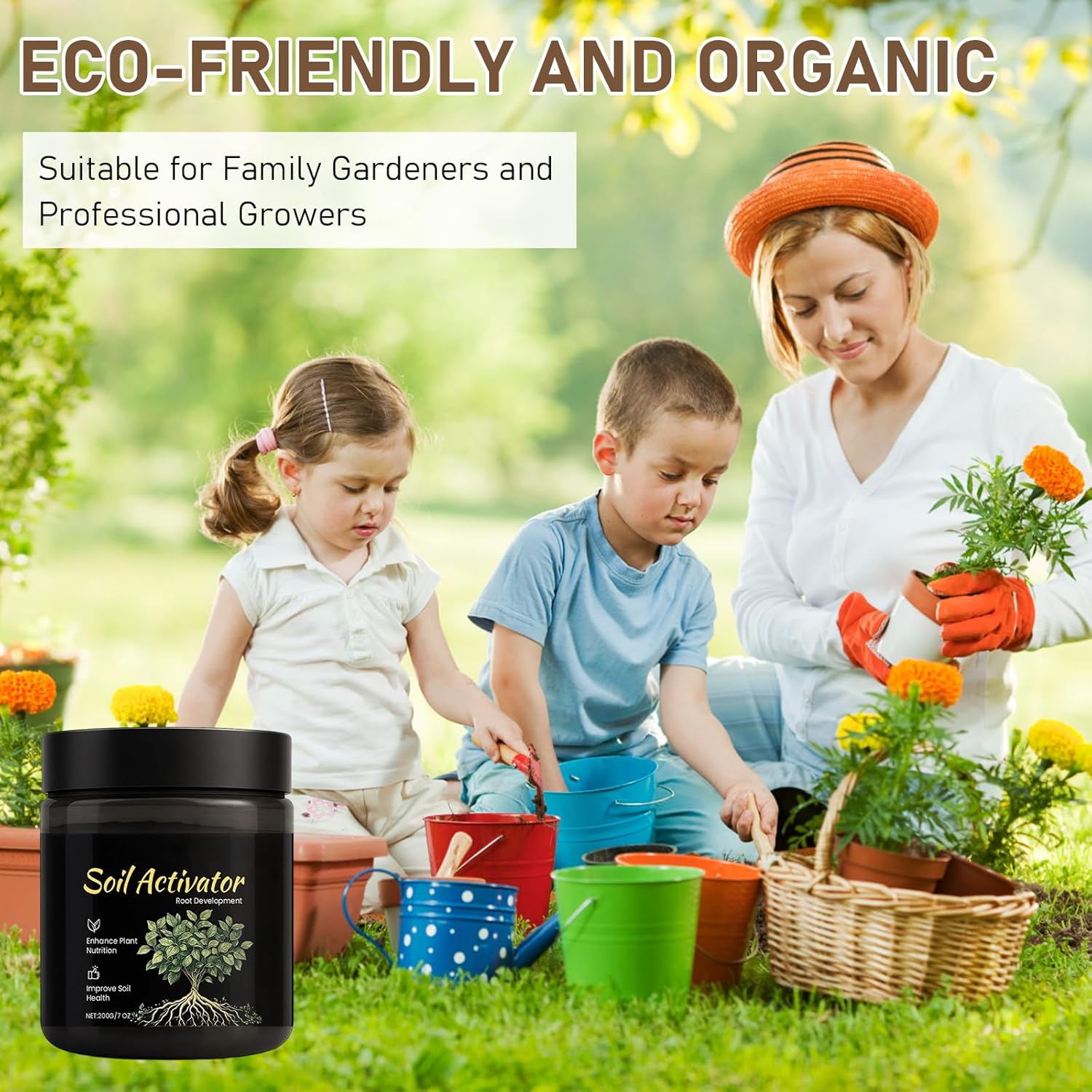 Soil Activator, Soil Revitalizer & Soil Conditioner for Plants, Supports Root Development & Nutrient Absorption for Lawn Garden Indoor Outdoor Plants, 200G