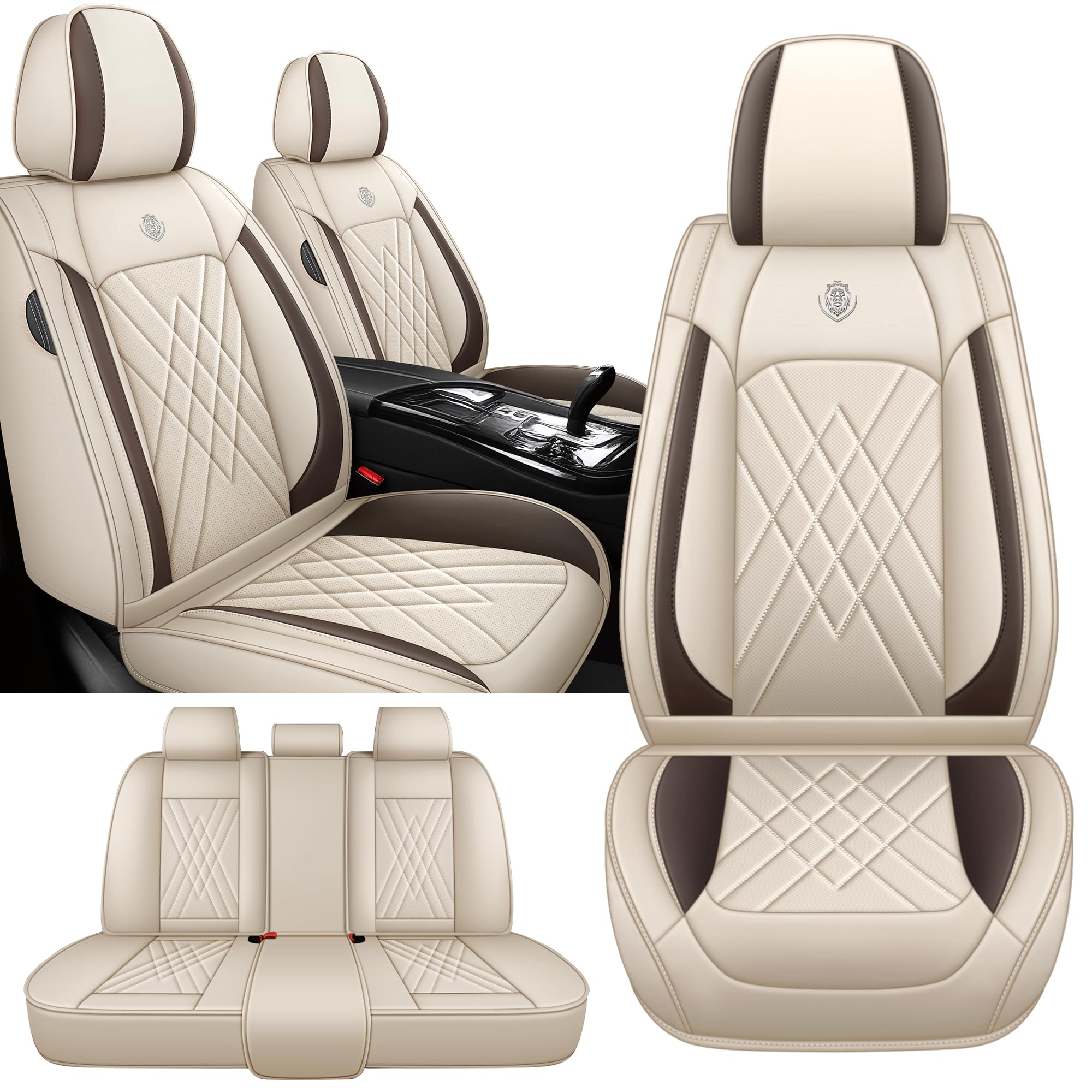 SARISKA Seat Covers Fit for Lexus GX 460 2010-2025 Nappa Faux Leather Car Seat Covers, Breathable and Comfortable seat Cover, Car Seat Protector