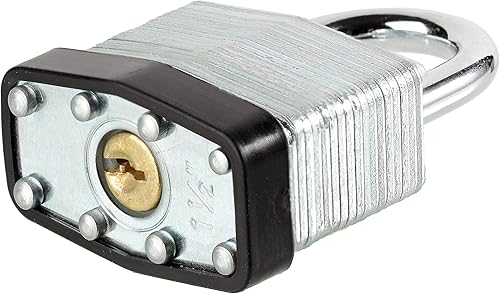 Miniatura 4 de Candado con llave de acero laminado, cerraduras iguales con llave, candado de grillete normal, paquete de 10