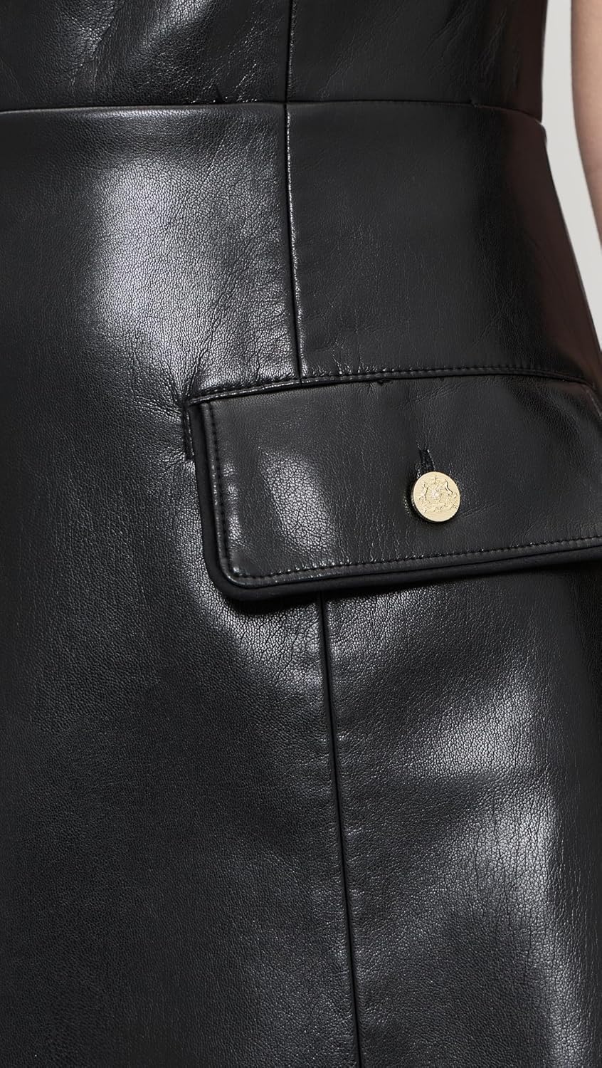 alice + olivia Women's Marcella Faux Leather Sleeveless Mini Dress - Image 6