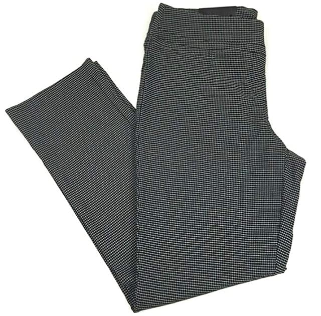 Hilary Radley Womens Pull On Pants Tummy Control Navy Combo Small