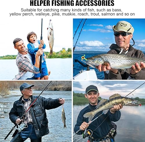 Miniatura 7 de Juego de cabezas de plantilla de crappie, gancho de cabeza de pesca para pesca con bola de ojo, 116 onzas de cabeza de plomo de gancho de la