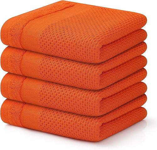 Miniatura 284 de Homaxy Paños de cocina 100% algodón, paquete de 8 – 12 x 12 pulgadas, tejido de gofre, muy suaves y absorbentes, paños de cocina de secado rápido