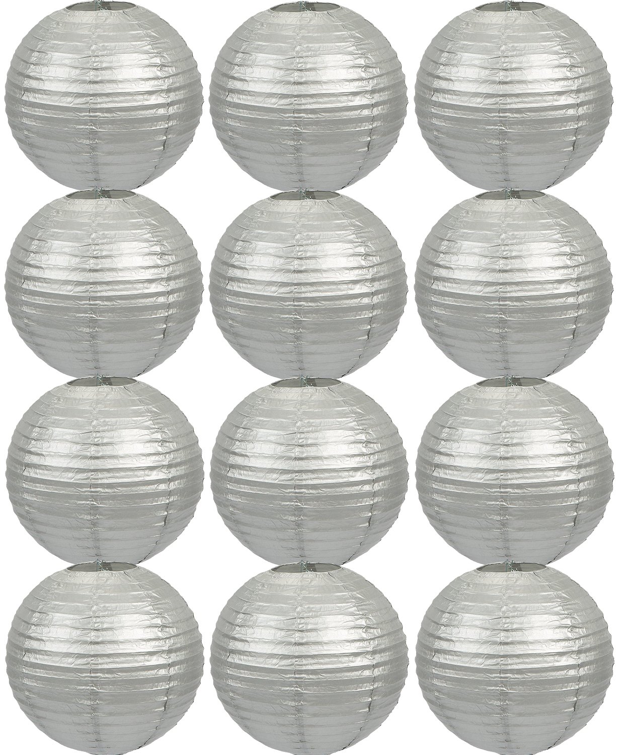 Tmade 12 Pack 10" White Paper Lanterns for Birthday Wedding Party Garden Home Decoration — view 9