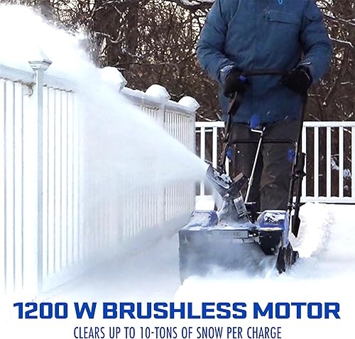 Miniatura 5 de Snow Joe - Soplador de nieve inalámbrico (48 V, 4 Ah, 4 unidades)