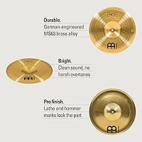 Vista 5 de Meinl Platillo China de 16" - Latón con acabado tradicional HCS para batería, fabricado en Alemania (HCS16CH)