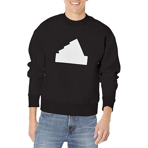 adidas Men's Short Future Icon Badge of Sport Crewneck