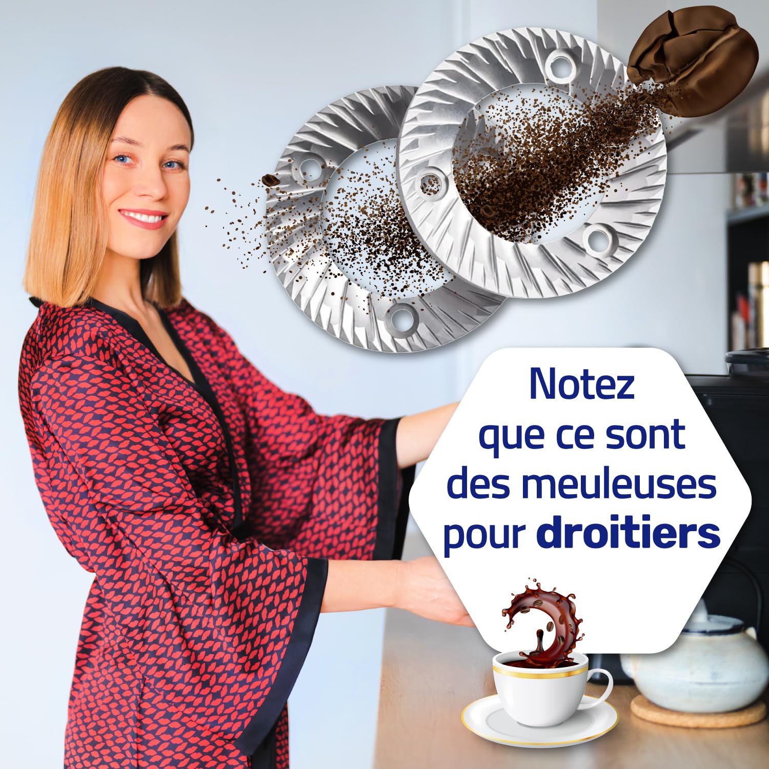 Disque de Broyage à 16 dents pour Moulin à Café - Extérieur Ø 63,30 mm - Garantie de 10 Ans – MONTERAL