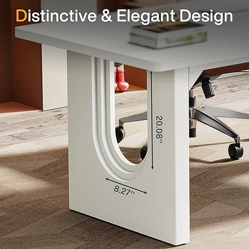 Miniatura 8 de Tribesigns Escritorio ejecutivo moderno, escritorio grande de computadora de oficina de 70.9 pulgadas, mesa de conferencias, mesa de sala de