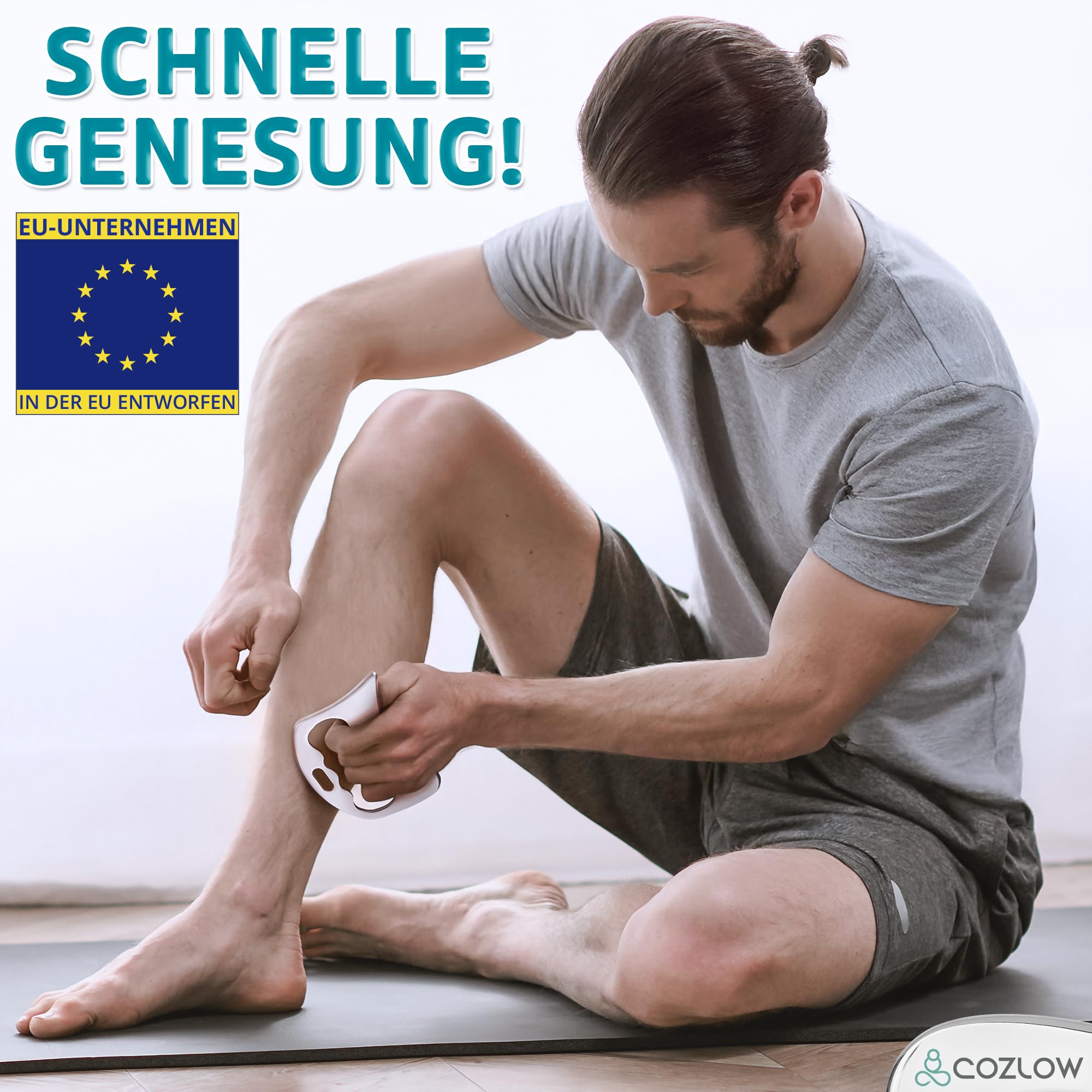 4-in-1 Faszienschaber-Set – Muskelschaber aus Edelstahl | Die weichen Gewebemobilisierungswerkzeuge von Cozlow sind ultra-glatt und poliert, um sicher zu gleiten