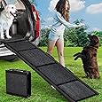 Upgraded Dog Ramp for Cars - 63" Long & 17" Wide Folding Pet Ramp for Large Dogs with Non-Slip Surface Portable Dog Car Ramp for SUV Car & Truck, Outdoor Dog Ramp Up to 250 LBS