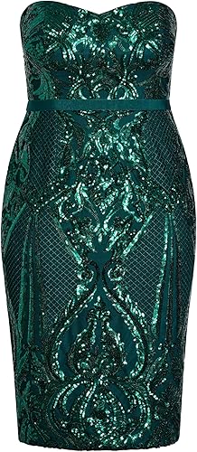 Miniatura 5 de City Chic Womens City Chic Plus Size Dress Sequin Sofia Ff