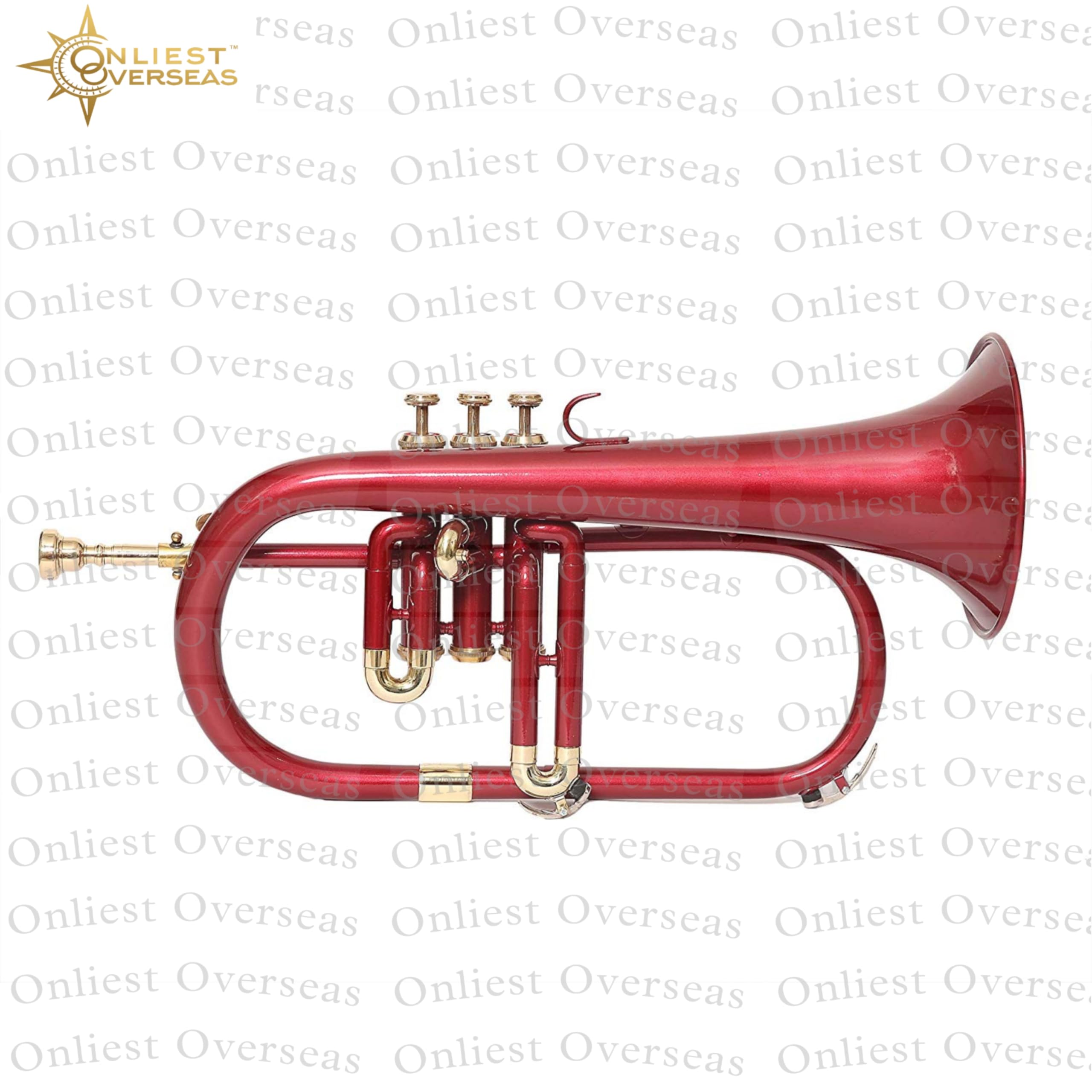 Flugel Horn 3 Valve Instrument en laiton avec tonalité chaude et valves lisses pour musiciens et étudiants