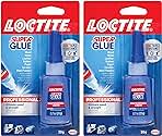 Loctite Super Glue Professional Liquid, Clear, 0.7 fl oz Bottle, 2 Pack - Superglue for Plastic, Wood, Metal, Crafts & Repair, Cyanoacrylate Adhesive Instant Glue, Quick Dry