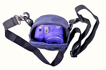 SUVE Instax Mini 9 case, Zipper Camera Case for Instax Mini 7s/8/25/50s (Blue), Instax Mini Cover Bag