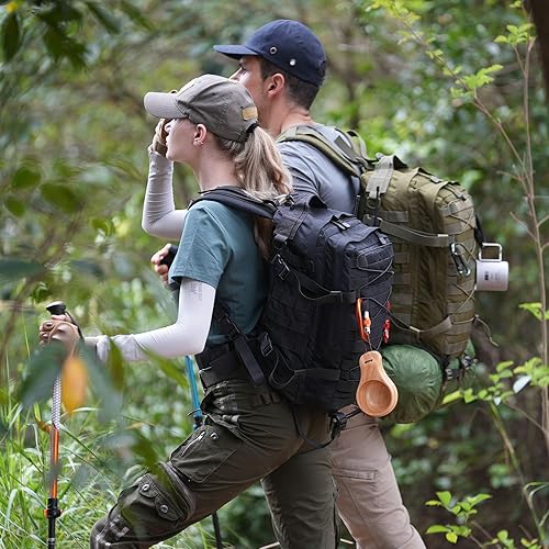 Miniatura 9 de CamGo Mochila táctica MOLLE 25L Caza Mochila Miltary Senderismo Daypack para deportes diarios al aire libre, Negro-25L, 25 L, Mochila táctica