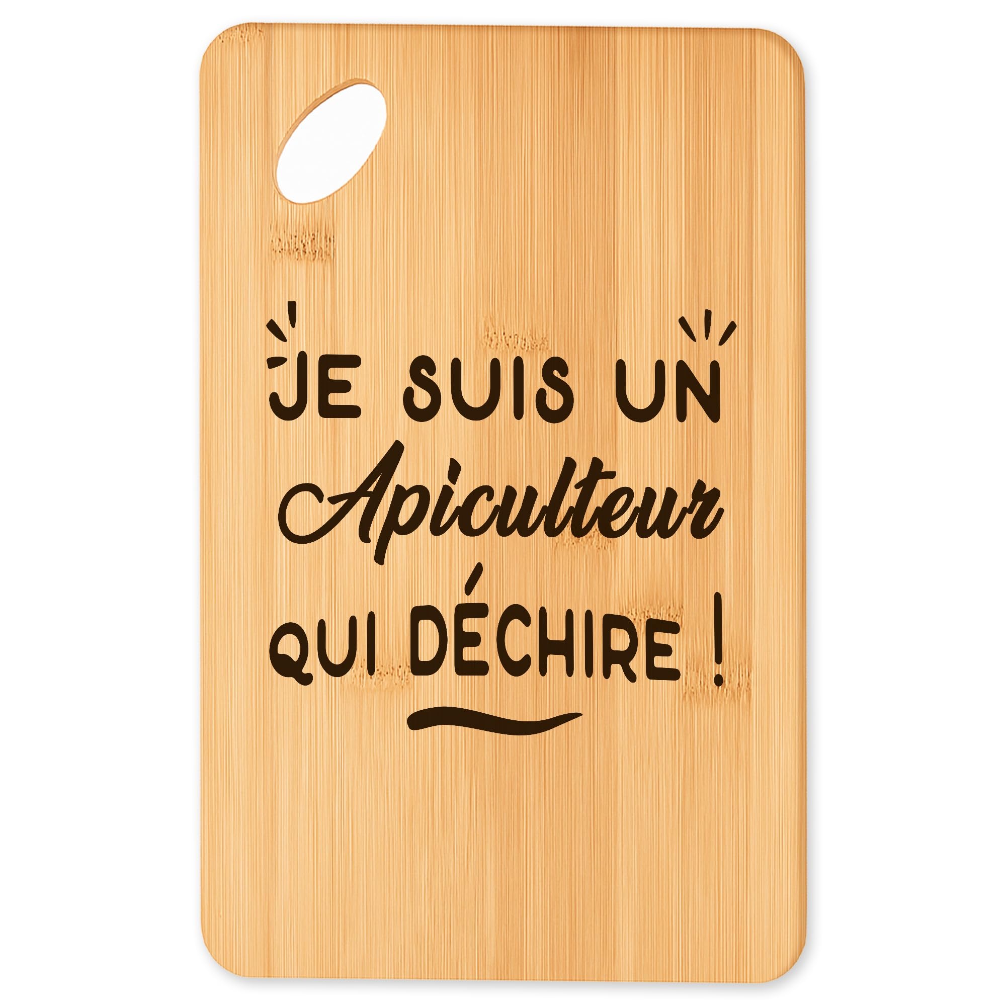Planche à découper Apiculteur en bambou pour cuisine et apéro