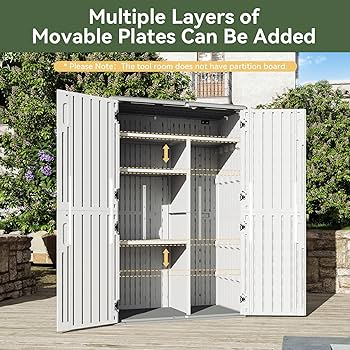 Amazon.com : Aoxun Outdoor Storage Shed, 64 Cu.Ft Vertical