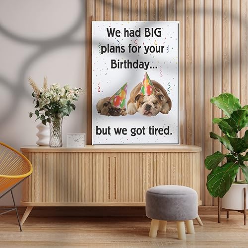 Miniatura 5 de VictoryStore Tarjeta de feliz cumpleaños personalizada jumbo de 3 pies, We Had BIG Plans But We Got Tired, tarjeta de 2 pies x 3 pies, se envía en