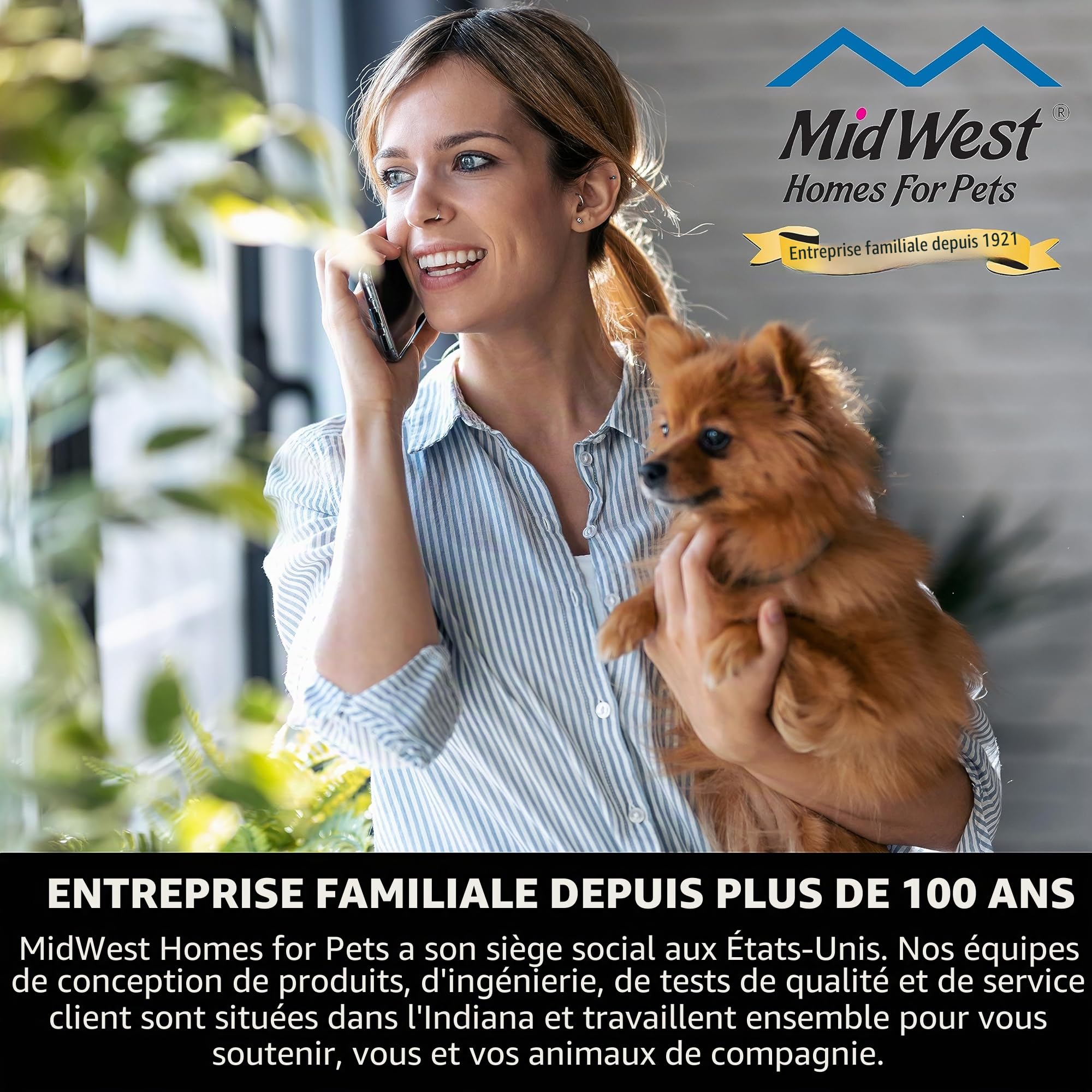 Midwest Homes for Pets 2932WWM-2 Barrière de sécurité en grillage, 81,28 cm de haut et 73,66-127 cm de large, bois