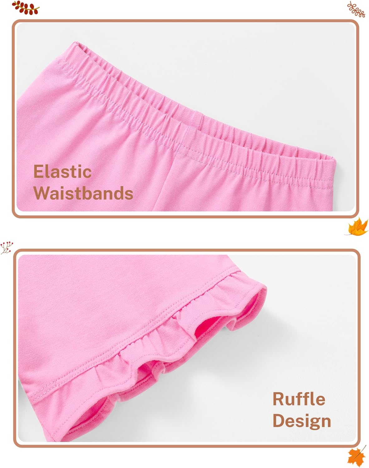 3 Pack Baby Girls Ruffle Shorts Toddler Cotton Dance Shorts Soft Summer Clothes Size 18M-5T - Image 5