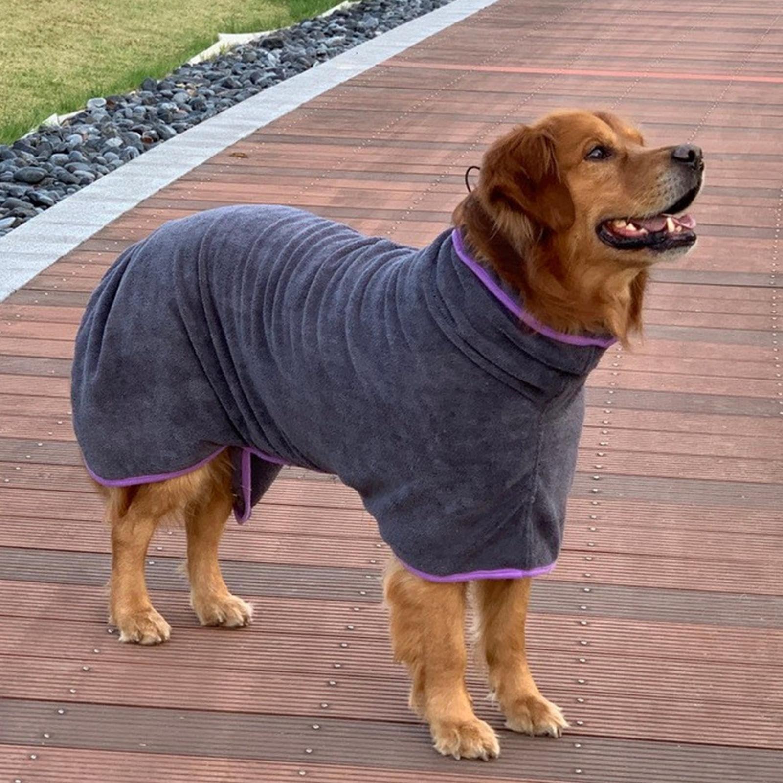 Peignoir Séchant pour Chien Serviette en Microfibre Douce à Séchage Rapide