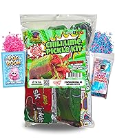 Vista 14 de Kit de Pepinillos de Frambuesa Azul Con Takis - Dulces Mexicano (Dulces Mexicanos) Bolsa de Regalo con Takis, Rollo de Fruta, Gushers, Lucas Gusano