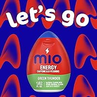 Vista 5 de MiO Energy Green Thunder - Potenciador de agua líquido con sabor natural, 1 unidad de 1.62 onzas líquidas