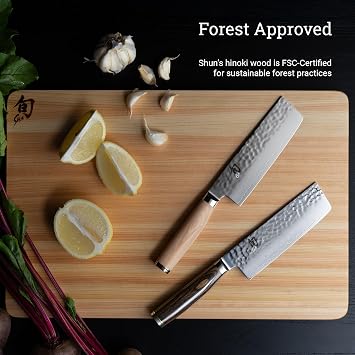 Shun Cutlery Medium Hinoki Cutting Board, 15.75 x 10.75 Wooden Japanese Chopping Board for Kitchen, Medium-Soft Wood Preserves Knife Edges, Forest Stewardship Council Certified
