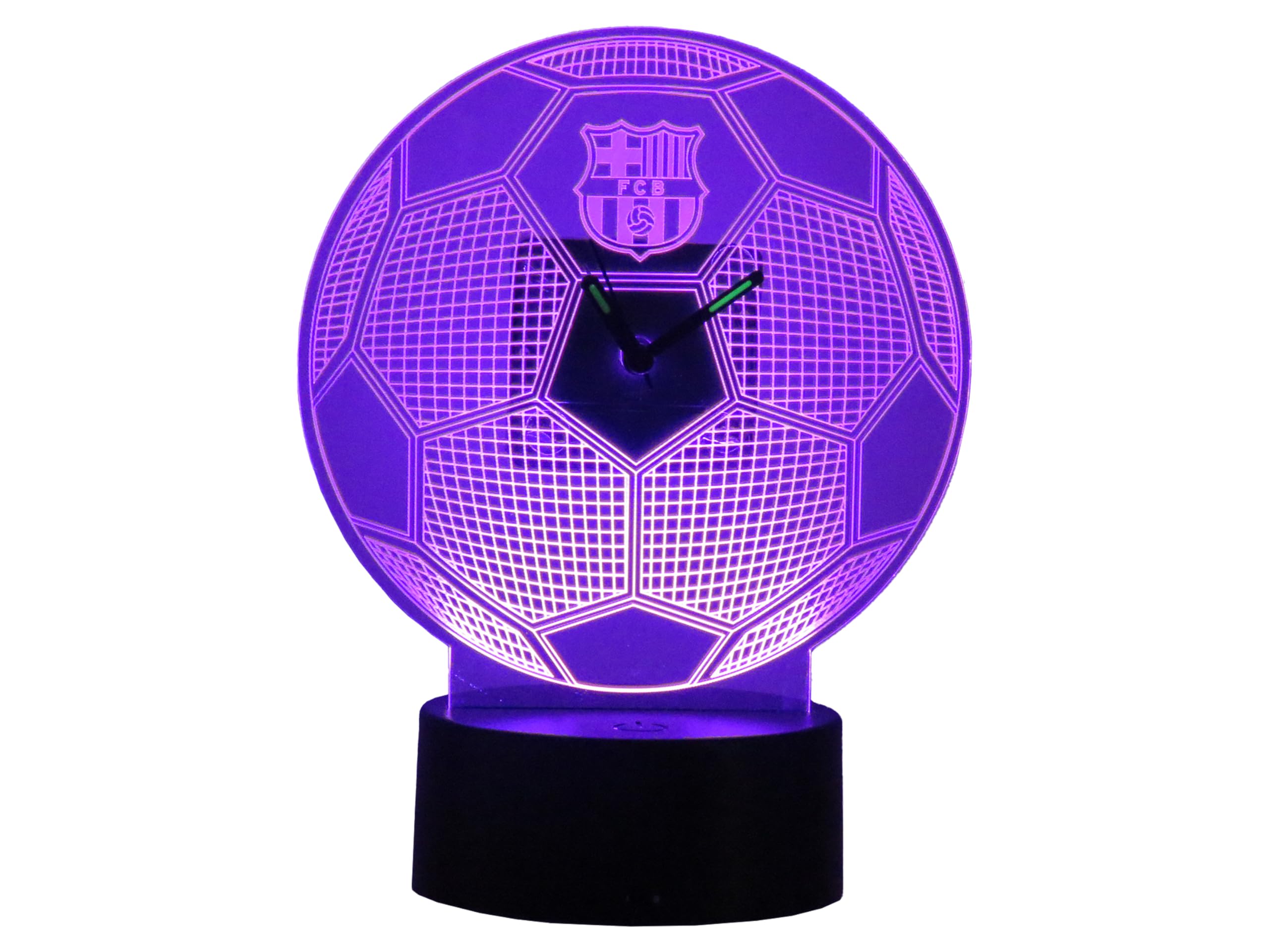 FC Barcelona Despertador con Luz Metacrilato Transparente Producto Oficial