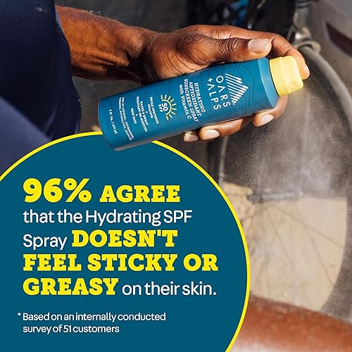 Miniatura 6 de Oars + Alps Spray protector solar hidratante SPF 50, cuidado de la piel derivado naturalmente infundido con vitamina C y antioxidantes, resistente