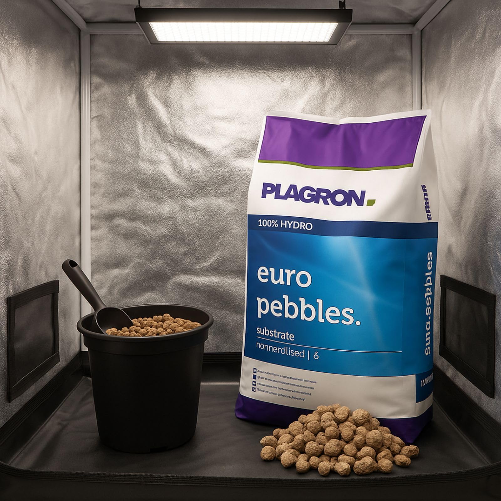 Weedness Plagron Euro Pebbles 45 L – Abono bolas de arcilla hidropónicas gran volumen