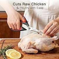 Vista 2 de Astercook Tijeras de Cocina Multiusos Resistente, Juego de 3 Tijeras de Cocina, Utensilios de Cocina de Acero Inoxidable para Cortar Alimentos, Aves